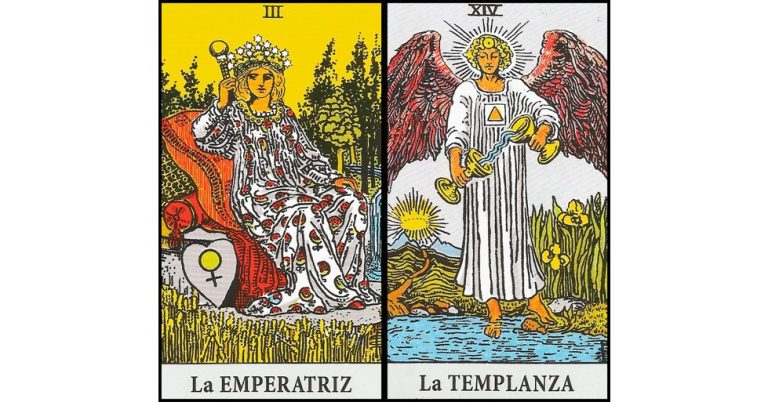 La Emperatriz y La Templanza | Combinaciones con el Tarot Marsella y Rider