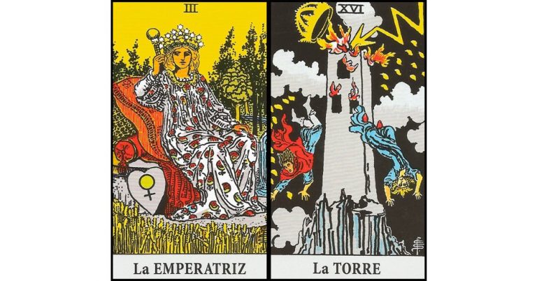 La Emperatriz y La Torre | Combinaciones con el Tarot Marsella y Rider