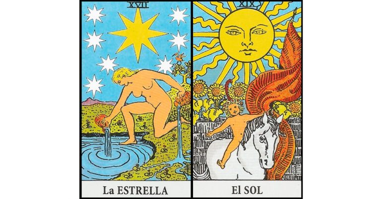 La Estrella y El Sol | Combinaciones con el Tarot Marsella y Rider