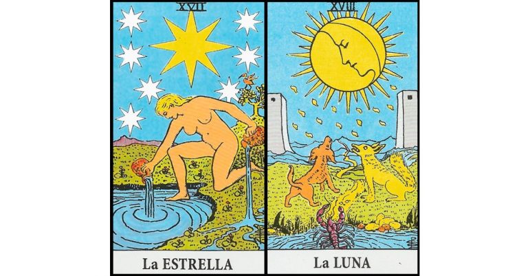 La Estrella y La Luna | Combinaciones con el Tarot Marsella y Rider