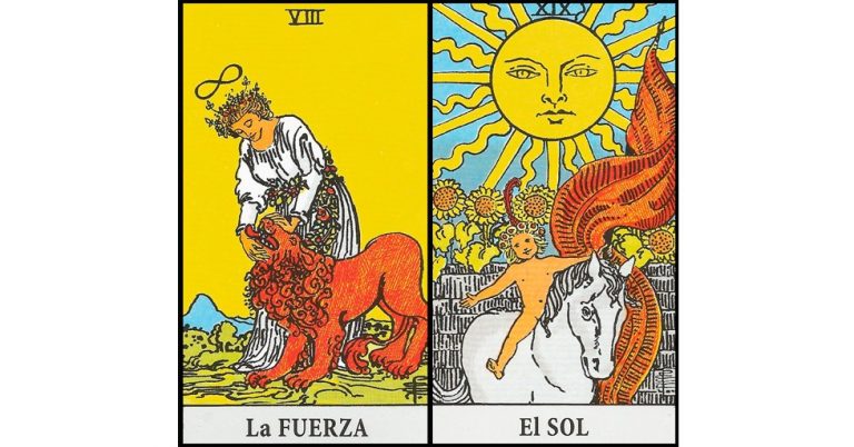 La Fuerza y El Sol | Combinaciones con el Tarot Marsella y Rider