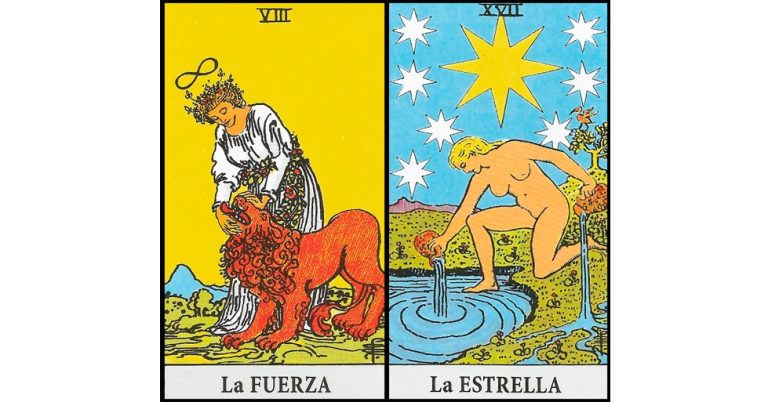 La Fuerza y La Estrella | Combinaciones con el Tarot Marsella y Rider