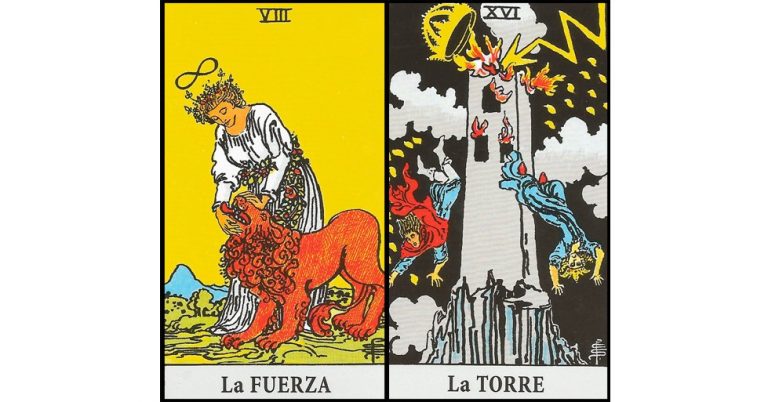 La Fuerza y La Torre | Combinaciones con el Tarot Marsella y Rider