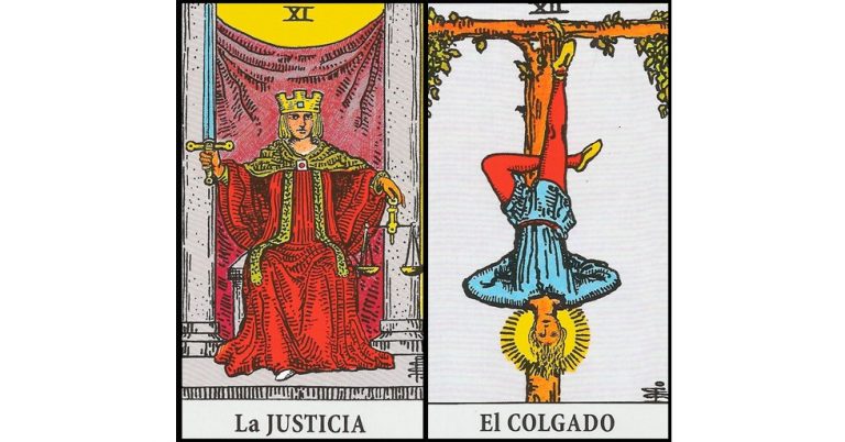 La Justicia y El Colgado | Combinaciones con el Tarot Marsella y Rider