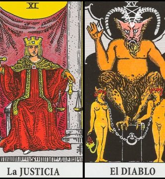 La Justicia y El Diablo | Combinaciones con el Tarot Marsella y Rider La Justicia y El Diablo | Combinaciones con el Tarot Marsella y Rider