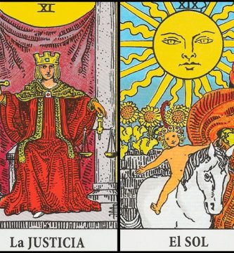La Justicia y El Sol | Combinaciones con el Tarot Marsella y Rider