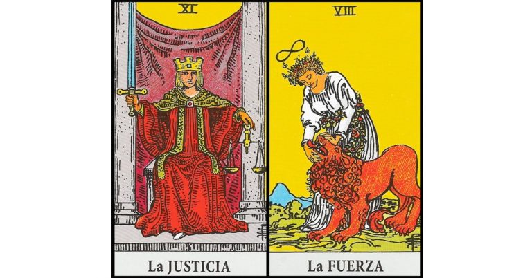La Justicia y La Fuerza | Combinaciones con el Tarot Marsella y Rider