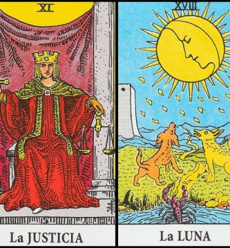 La Justicia y La Luna | Combinaciones con el Tarot Marsella y Rider