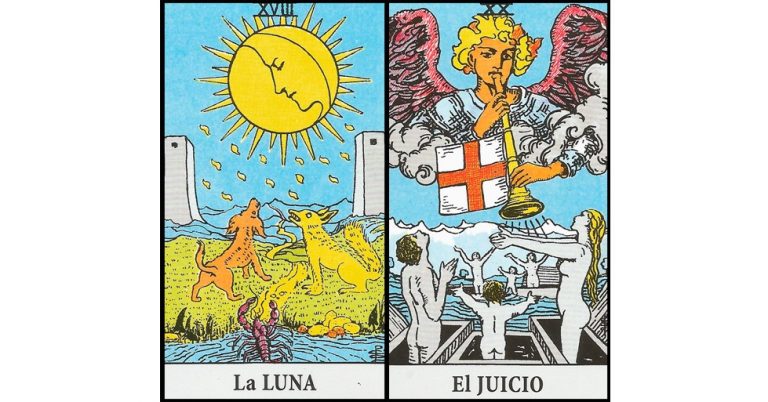La Luna y El Juicio | Combinaciones con el Tarot Marsella y Rider