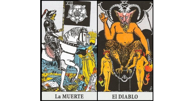 La Muerte y El Diablo | Combinaciones con el Tarot Marsella y Rider