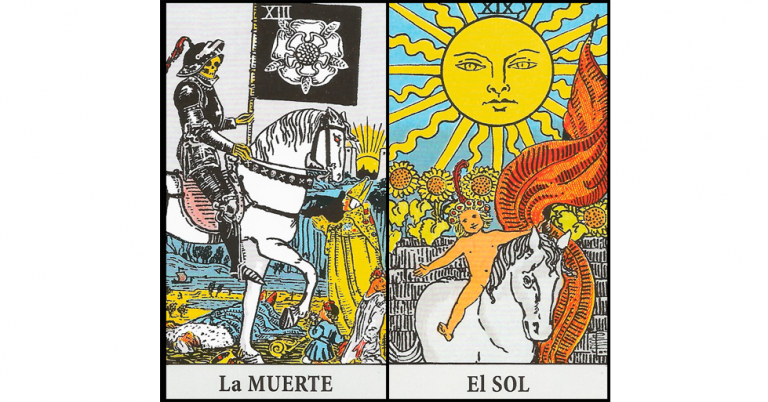 La Muerte y El Sol | Combinaciones con el Tarot Marsella y Rider