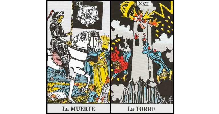 La Muerte y La Torre | Combinaciones con el Tarot Marsella y Rider