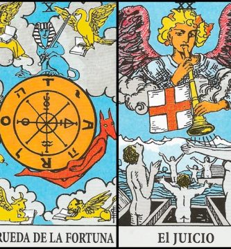 La Rueda de la Fortuna y El Juicio | Combinaciones con el Tarot Marsella y Rider La Rueda de la Fortuna y El Juicio | Combinaciones con el Tarot Marsella y Rider