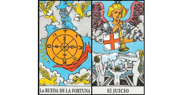 La Rueda de la Fortuna y El Juicio | Combinaciones con el Tarot Marsella y Rider