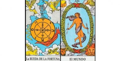 La Rueda de la Fortuna y El Mundo | Combinaciones con el Tarot Marsella y Rider