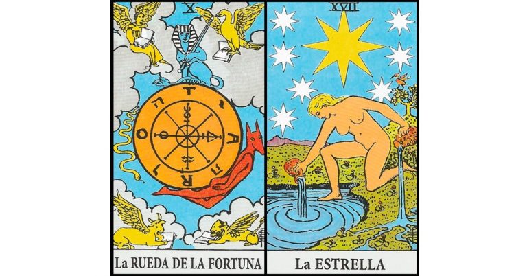 La Rueda de la Fortuna y La Estrella | Combinaciones con el Tarot Marsella y Rider