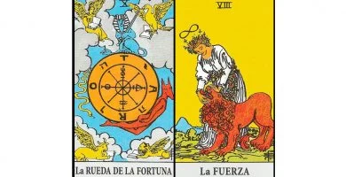 La Rueda de la Fortuna y La Fuerza | Combinaciones con el Tarot Marsella y Rider