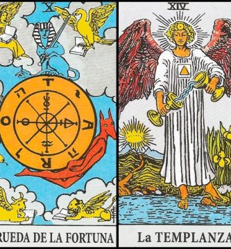 La Rueda de la Fortuna y La Templanza | Combinaciones con el Tarot Marsella y Rider