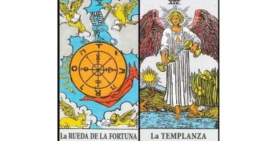 La Rueda de la Fortuna y La Templanza | Combinaciones con el Tarot Marsella y Rider