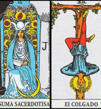 La Sacerdotisa y El Colgado | Combinaciones con el Tarot Marsella y Rider