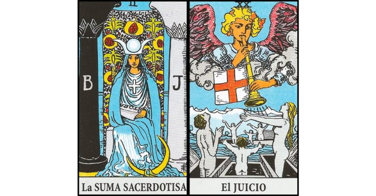 La Sacerdotisa y El Juicio | Combinaciones con el Tarot Marsella y Rider