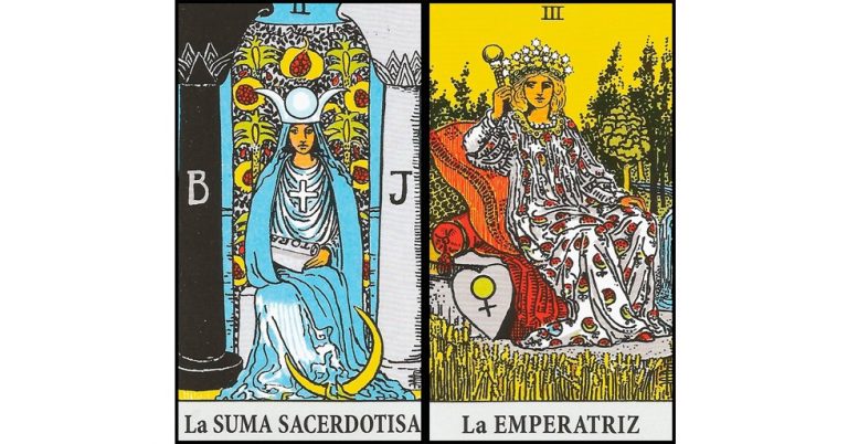 La Sacerdotisa y La Emperatriz | Combinaciones con el Tarot Marsella y Rider