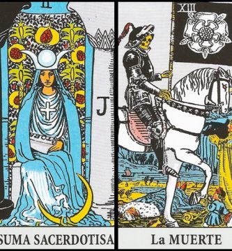 La Sacerdotisa y La Muerte | Combinaciones con el Tarot Marsella y Rider