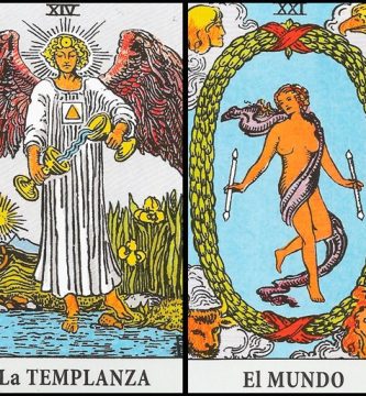 La Templanza y El Mundo | Combinaciones con el Tarot Marsella y Rider
