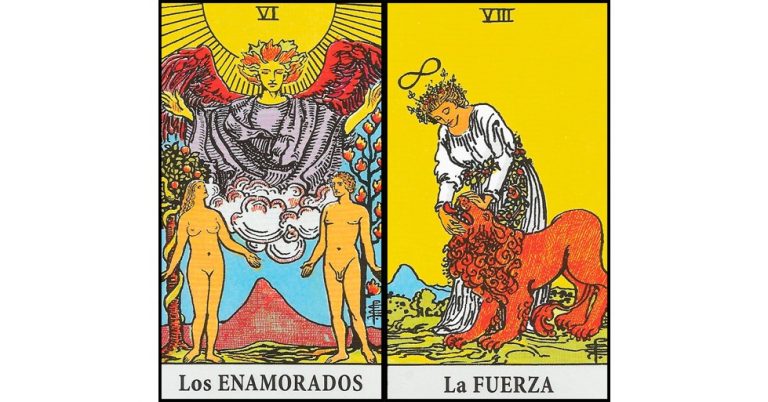 Los Enamorados y La Fuerza | Combinaciones con el Tarot Marsella y Rider