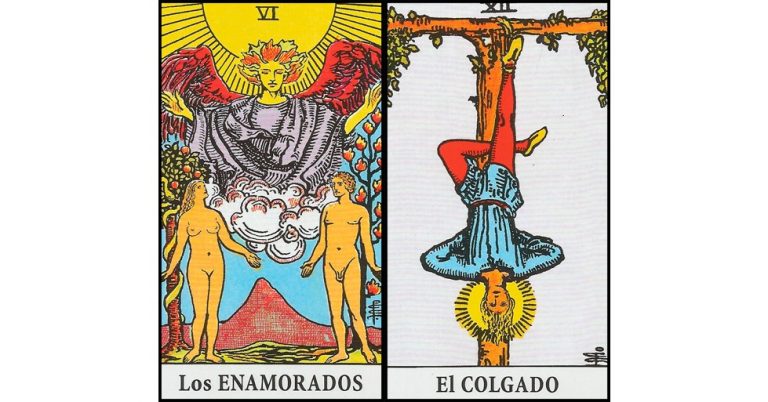 Los Enamorados y El Colgado | Combinaciones con el Tarot Marsella y Rider