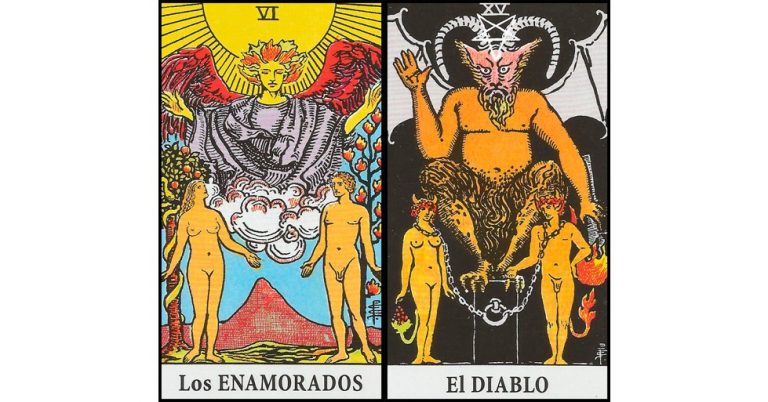 Los Enamorados y El Diablo | Combinaciones con el Tarot Marsella y Rider