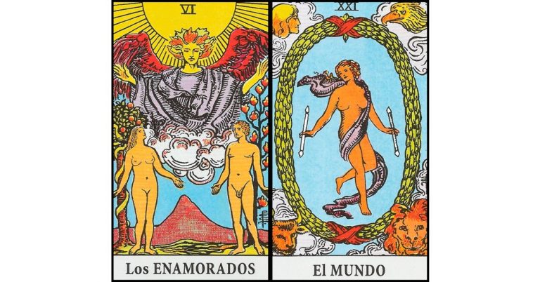 Los Enamorados y El Mundo | Combinaciones con el Tarot Marsella y Rider