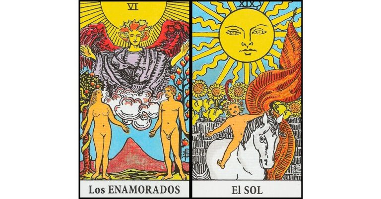 Los Enamorados y El Sol | Combinaciones con el Tarot Marsella y Rider