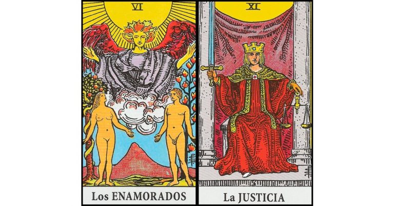 Los Enamorados y La Justicia | Combinaciones con el Tarot Marsella y Rider
