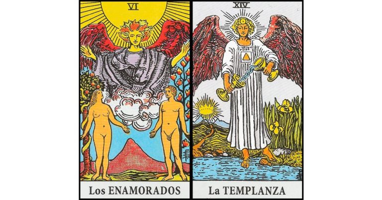 Los Enamorados y La Templanza | Combinaciones con el Tarot Marsella y Rider