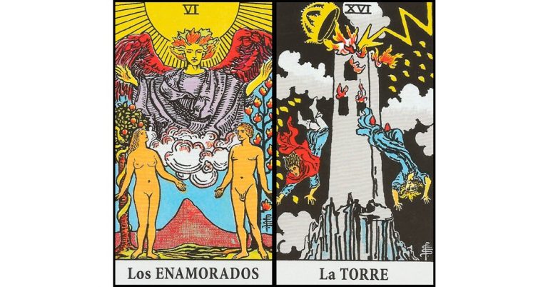 Los Enamorados y La Torre | Combinaciones con el Tarot Marsella y Rider