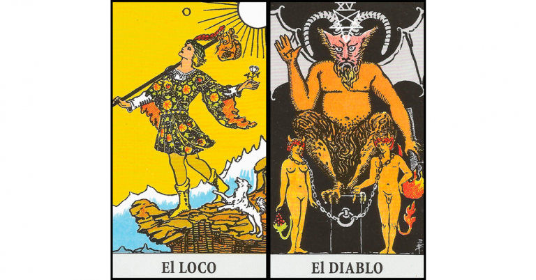 El Loco y El Diablo | Combinaciones con el Tarot Marsella y Rider