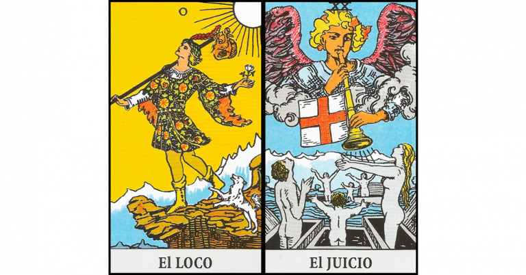 El Loco y El Juicio | Combinaciones con el Tarot Marsella y Rider