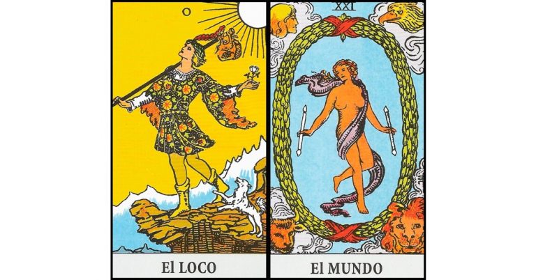 El Loco y El Mundo | Combinaciones con el Tarot Marsella y Rider