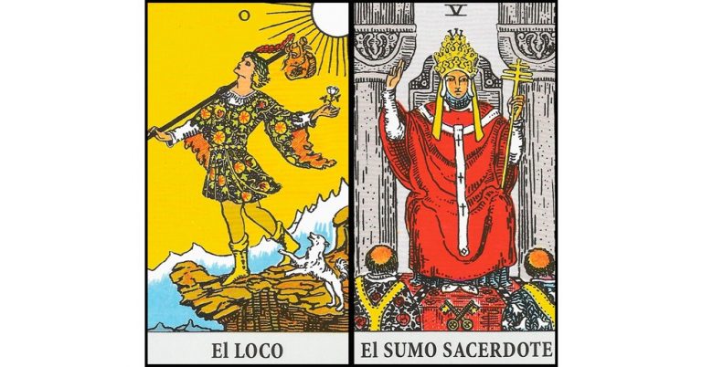 El Loco y El Papa | Combinaciones con el Tarot Marsella y Rider