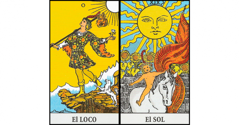 El Loco y El Sol | Combinaciones con el Tarot Marsella y Rider