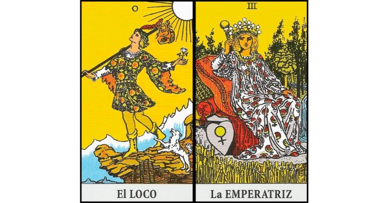 El Loco y La Emperatriz  | Combinaciones con el Tarot Marsella y Rider