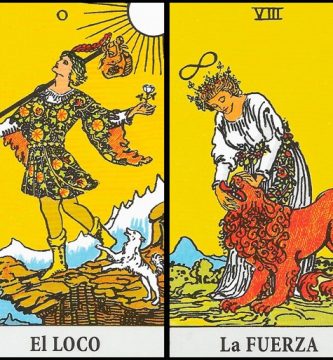 El Loco y La Fuerza | Combinaciones con el Tarot Marsella y Rider
