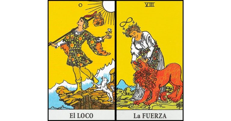 El Loco y La Fuerza | Combinaciones con el Tarot Marsella y Rider