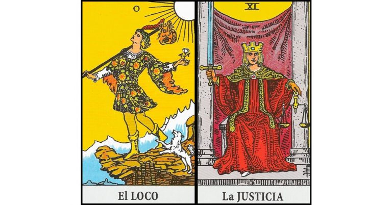 El Loco y La Justicia | Combinaciones con el Tarot Marsella y Rider