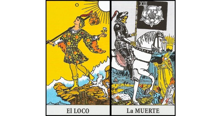 El Loco y La Muerte | Combinaciones con el Tarot Marsella y Rider
