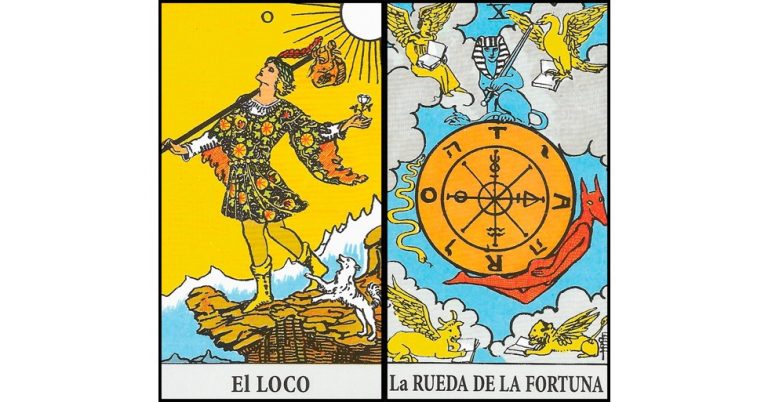 El Loco y La Rueda de la Fortuna | Combinaciones con el Tarot Marsella y Rider