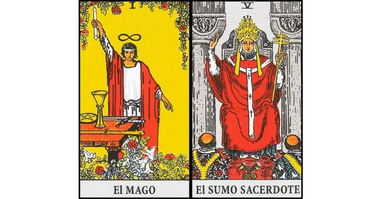 El Mago y El Papa | Combinaciones con el Tarot Marsella y Rider
