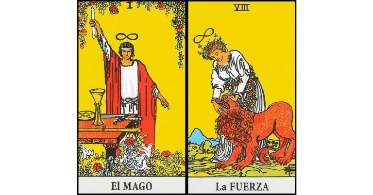 El Mago y La Fuerza | Combinaciones con el Tarot Marsella y Rider