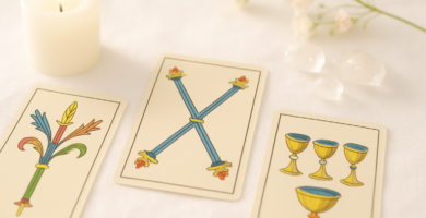 Dos de Espadas Tarot de Marsella: equilibrio y decisiones conscientes
